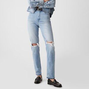 GAP cheeky straight high rise light wash jeans